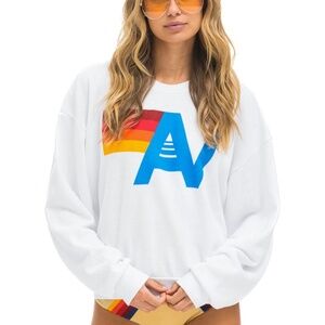 Aviator Nation- White LOGO sweatshirt